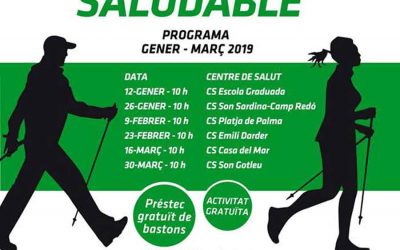 Nordic Walking Saludable al Centre de Salut d’Arquitecte Bennassa (Palma).Dissabte, 13 d’abril a les 10h