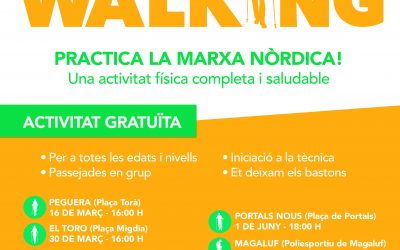 Nordic Walking Calvià a la zona d’es Capdellà. Dissabte,13 d’abril a les 17h