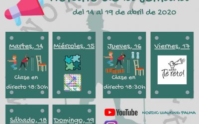 Horari d’activitats NWPALMA a casa. Setmana del 14 al 19 d’abril