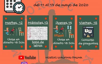 Horari setmanal classes online. De l’11 al 15 de maig.